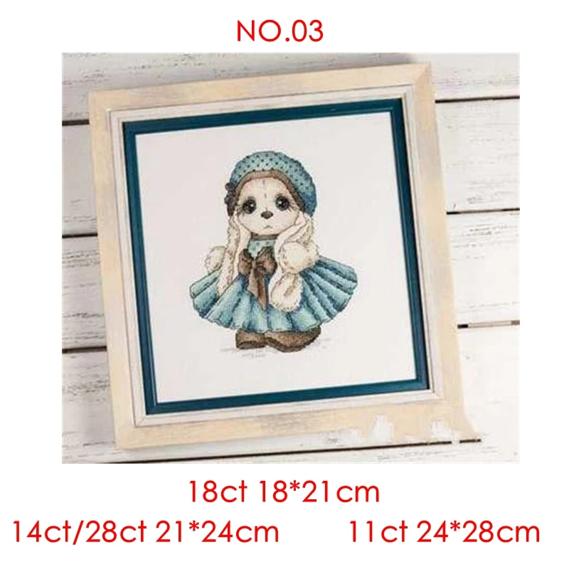 The cross-stitch set 28CT, 18CT, 14CT and 11CT can be selected as printed fabric handcrafted material pack saga little rabbit bl