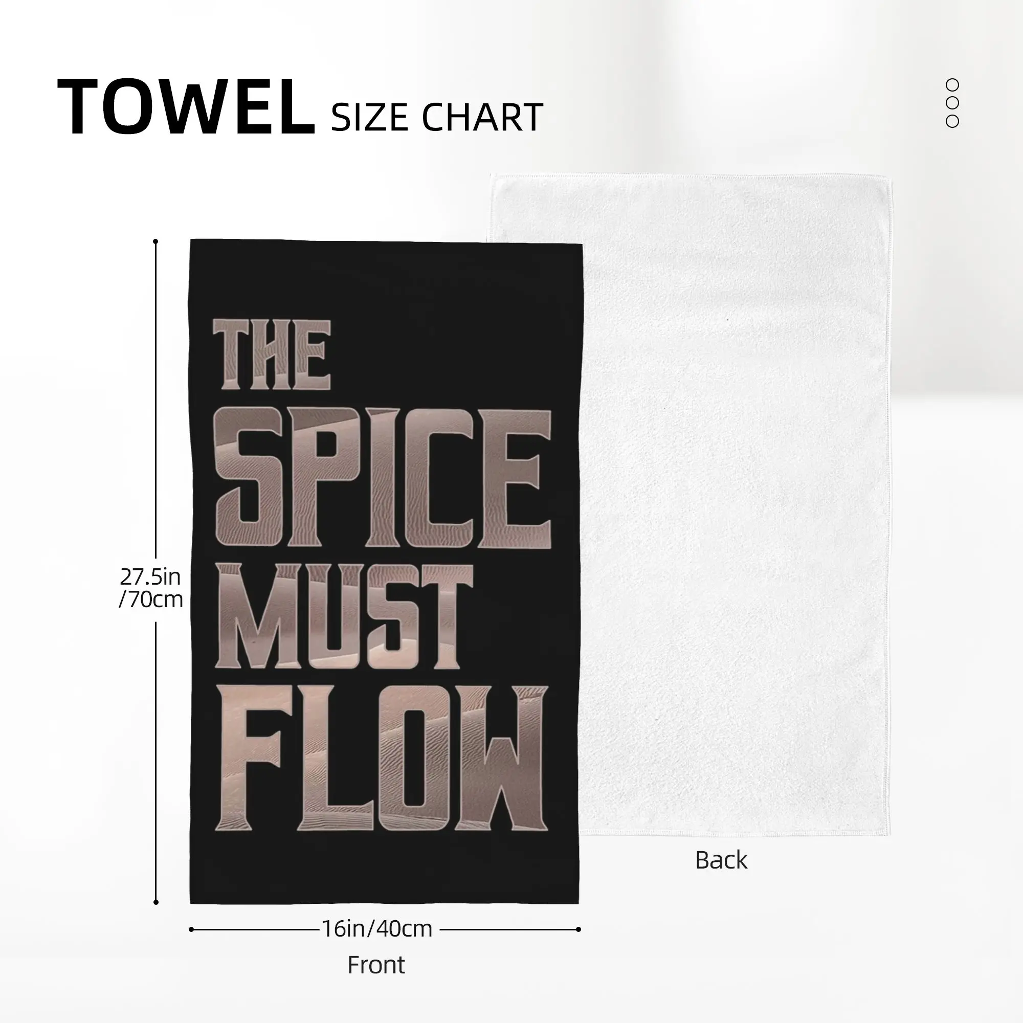 Custom Dune - The Spice Must Flow (Light) Soft Face Towel Quick Dry Pool Bath Cotton Towels Breathable