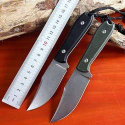 D2 Camping Fixed Blade Knife Outdoor Wilderness Survival Hunting Knives EDC Defense Multipurpose Tool with Kydex sheath knife