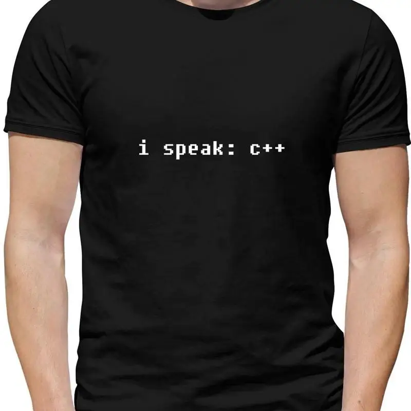 I Speak C Plus Plus Mens TShirt  Code  Developer  Programmer  Computer C++