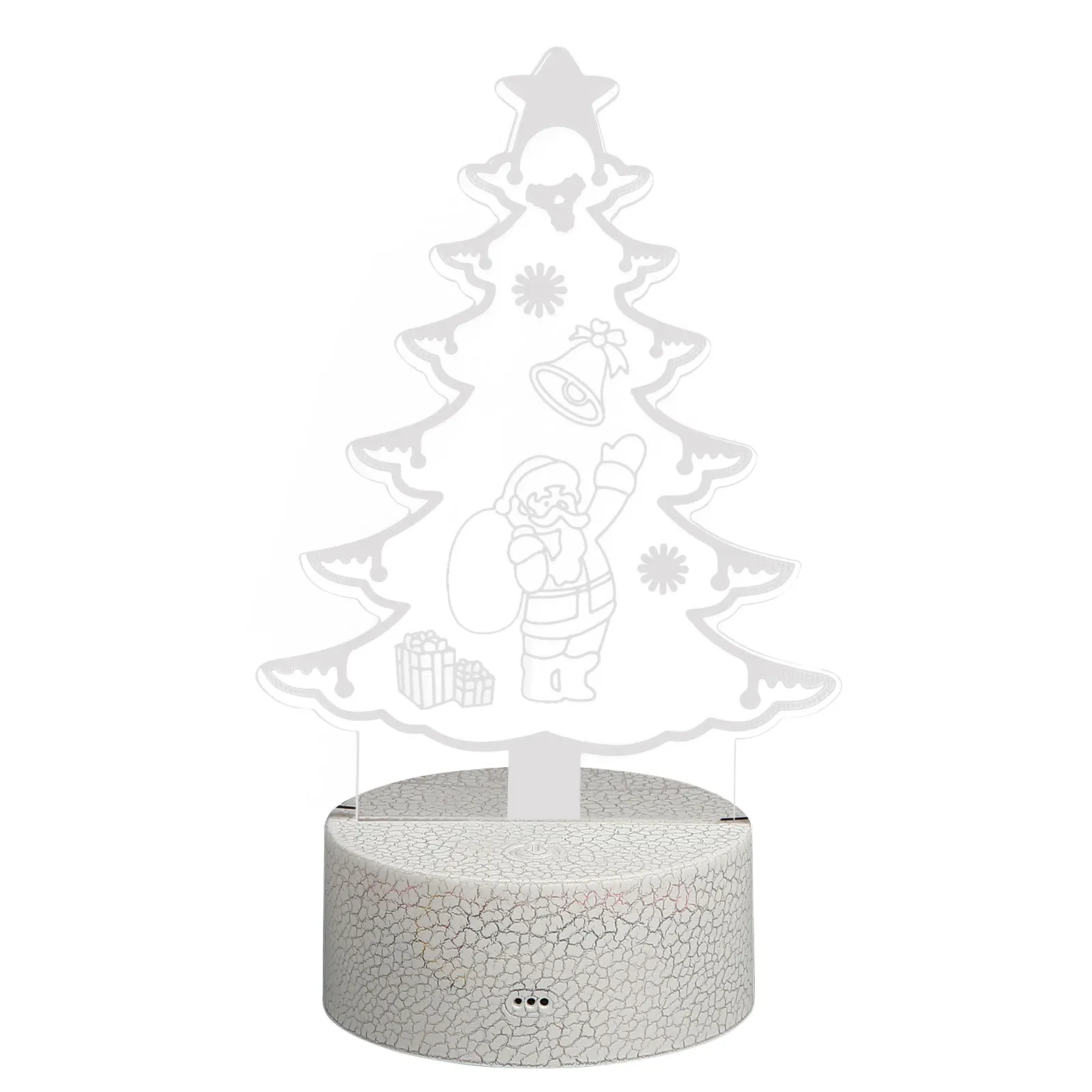 

1Pcs Christmas LED Night Light Bedside Lamp Assorted Color Realistic Texture Acrylic Board Christmas Decoration Festival Lights