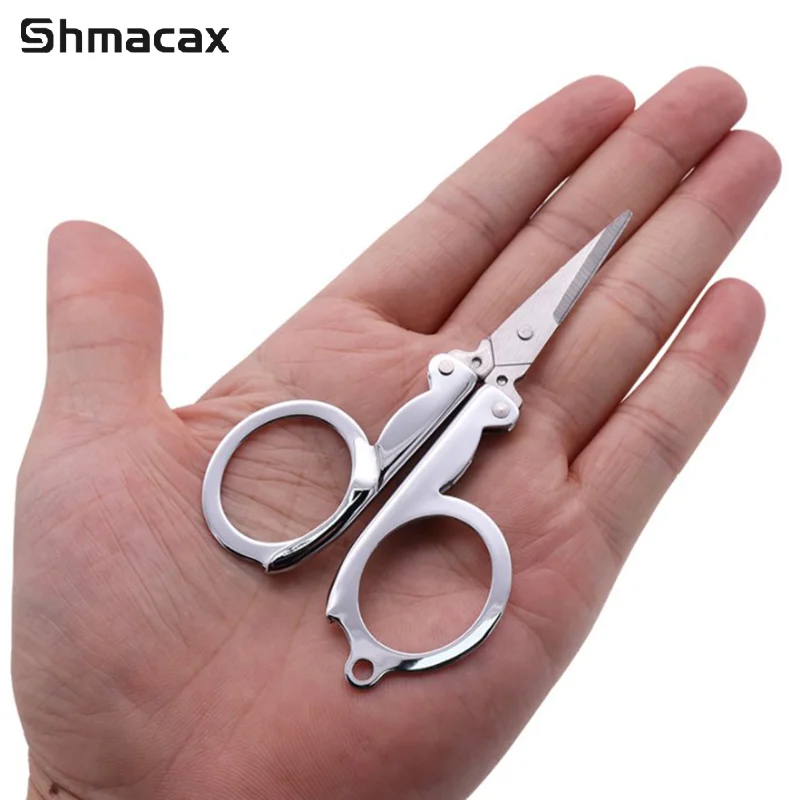Folding Scissors Pocket Travel Small Crafts Sharp Blade Emergency Mini Foldable Travel Embroidery Scissor Thread Tailor Scissors