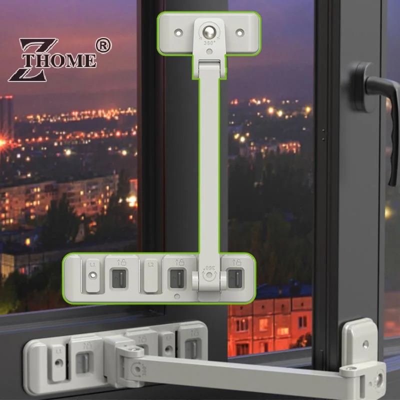 Cerradura de seguridad para bebés en casa, hebilla, soporte de límite de ventanas, cerraduras de puertas correderas, protección de seguridad anticaída para niños, pieza ajustable