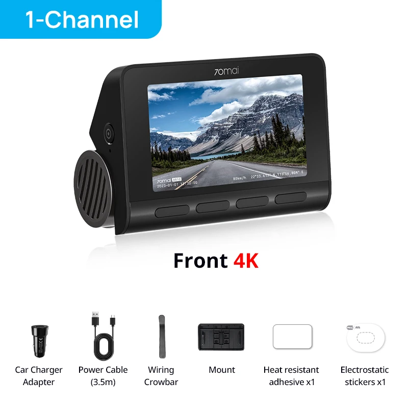 70mai 4K Dash Cam A810 Starvis 2 IMX678 HDR Car DVR 150° FOV ADAS