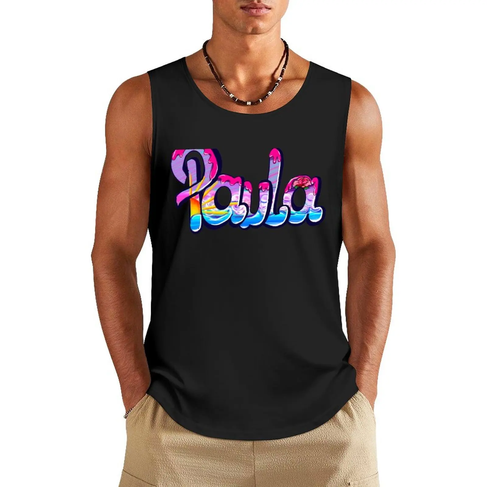 

Top 10 best personalized gifts 2023 -personalised Graffiti name Paula Tank Top anime gym sexy clothes men