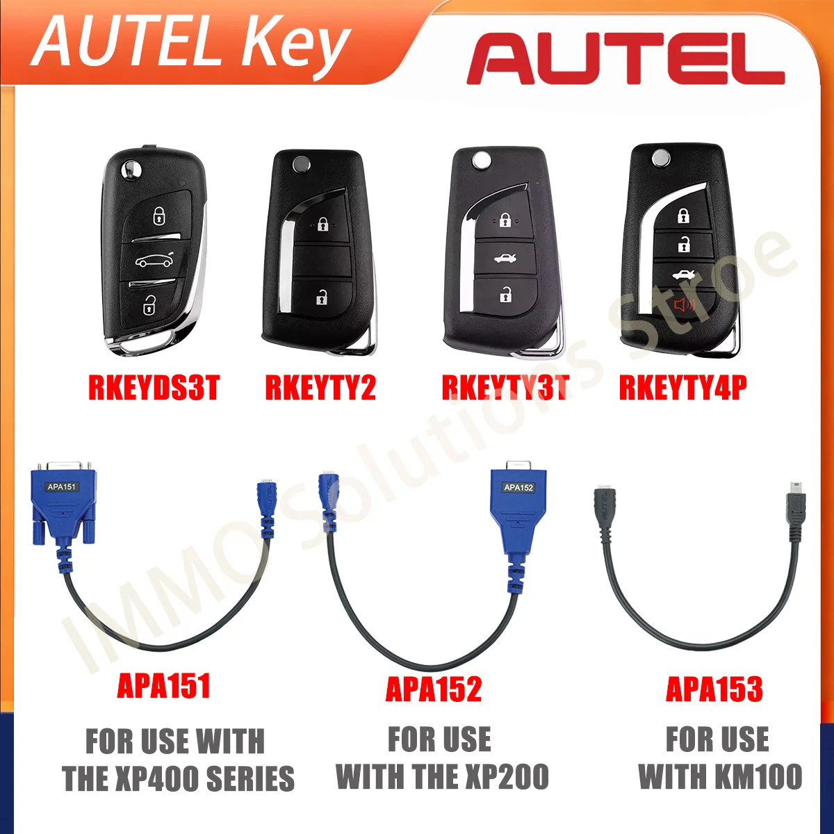 Autel Wire Remote Key RKEYTY002AL RKEYDS003AL RKEYTY003AL RKEYTY004AL Cables APA151 APA152 APA153 For EKEY