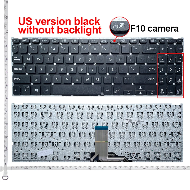 US แป้นพิมพ์ใหม่สําหรับ ASUS VivoBook15 15X509 M509 Y5200F V5200E X515E X515M X515J FL8850U M515 FL8700FJ FL8700DA แล็ปท็อปภาษาอังกฤษ