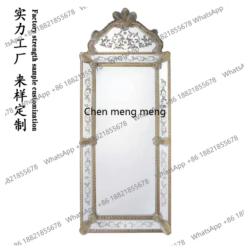 07M Premium edge cloud makeup decorative mirror bathroom European butterfly wall round mirror