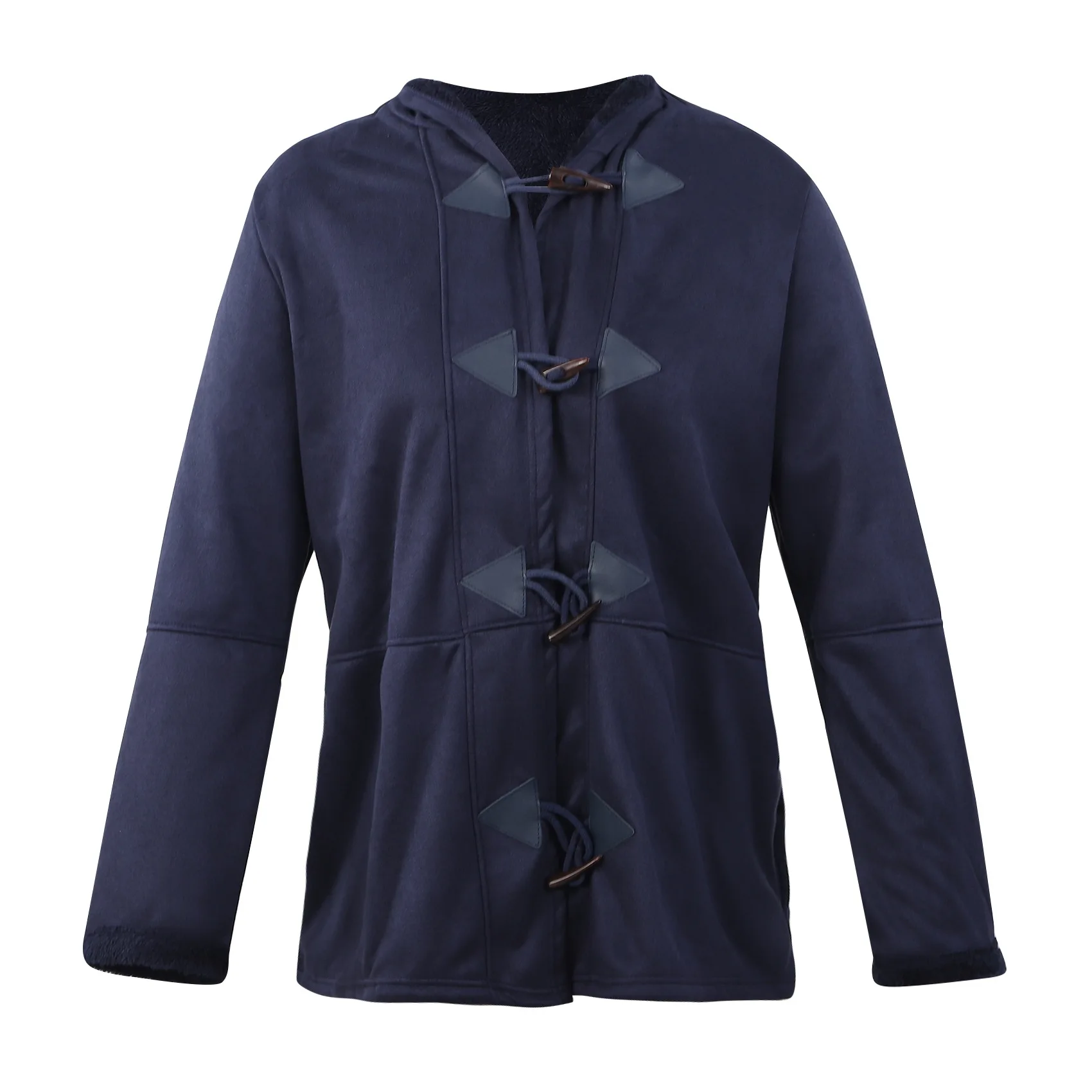 A83F-Wintermäntel für Damen, Übergröße, Kunstwolle, langärmelig, zweireihig, lockere Jackenmäntel mit Taschen