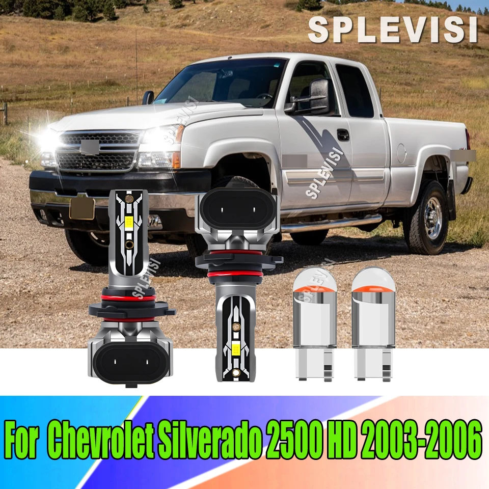 

9005 9006 H10 LED Headlight Fog Lights - Reduce Glare & Improve Contrast For Chevrolet Silverado 2500 HD 2003 2004 2005 2006