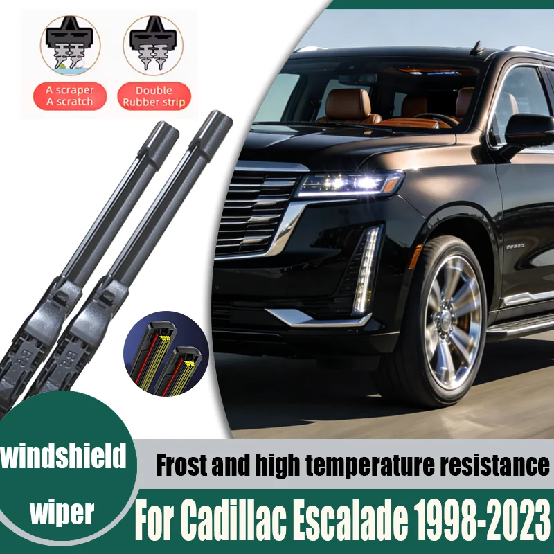 For Cadillac Escalade 1998-2023 2000 2002 2006 2008 2009 20141 2015 2020 4pcs Front Windshield Wiper Blades Windscreen Wipers