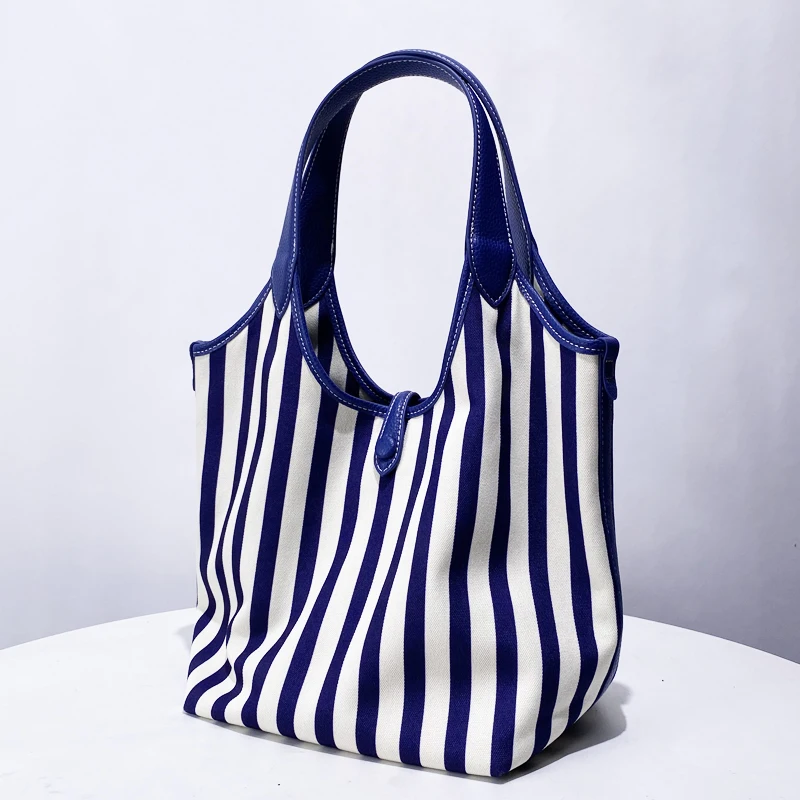 

Casual Bucket Bags For Women Luxury Designer Handbag Purses 2025 New In PU Button Top Handle With Inner Pocket Underarm Shoulder