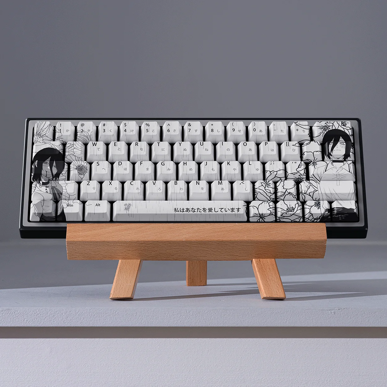 Reze Blossom Maiden Keycaps Cherry PBT Dye-Sublimation Side Transparent Game Custom Key Caps for Mechanical Keyboards