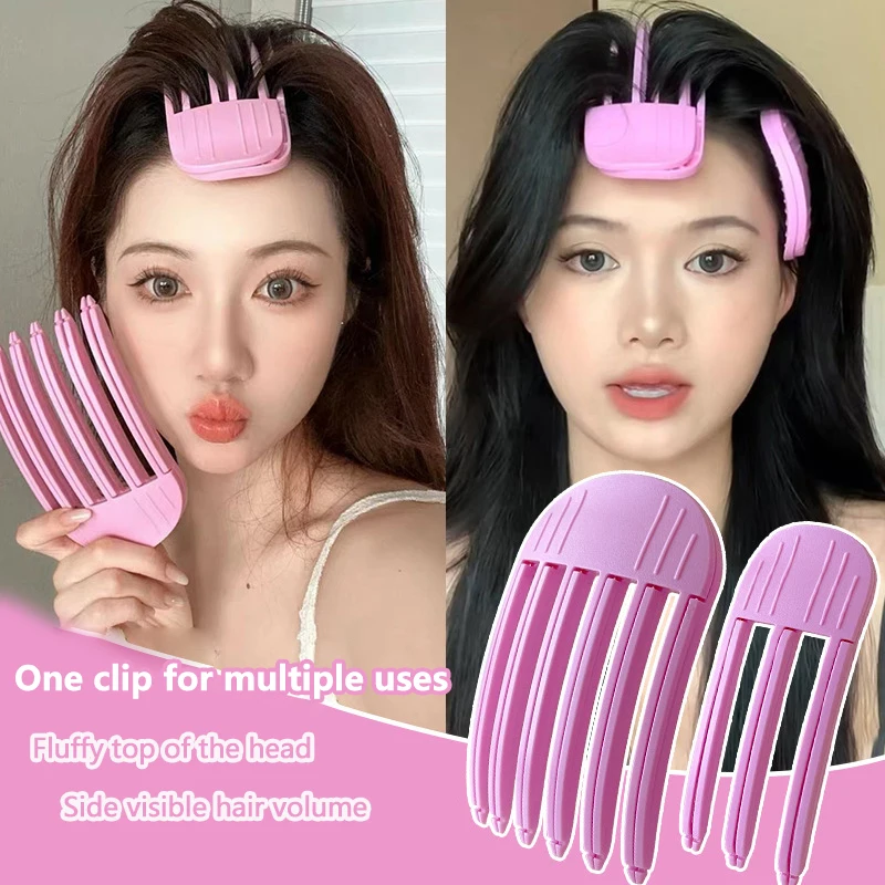 

3/6 Comb Teeth Natural Hair Root Fluffy Clips Curly Bangs Hair Styling Clip Hairs Lazy DIY Tool Traceless Hair Salon Accessories