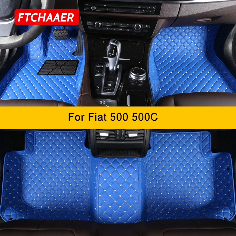 

FTCHAAER пользовательские автомобильные коврики для Fiat 500 500C авто ковры аксессуары для ног Coche