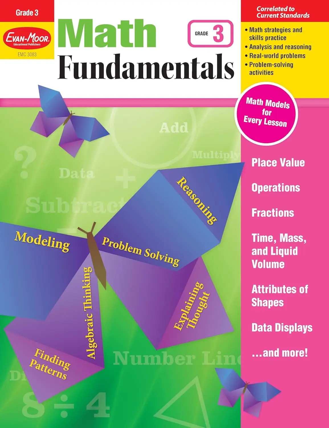 Evan-Moor Math Fundamentals, Grade 3 Workbook,aged 7 8 9 10, English book 9781596730458