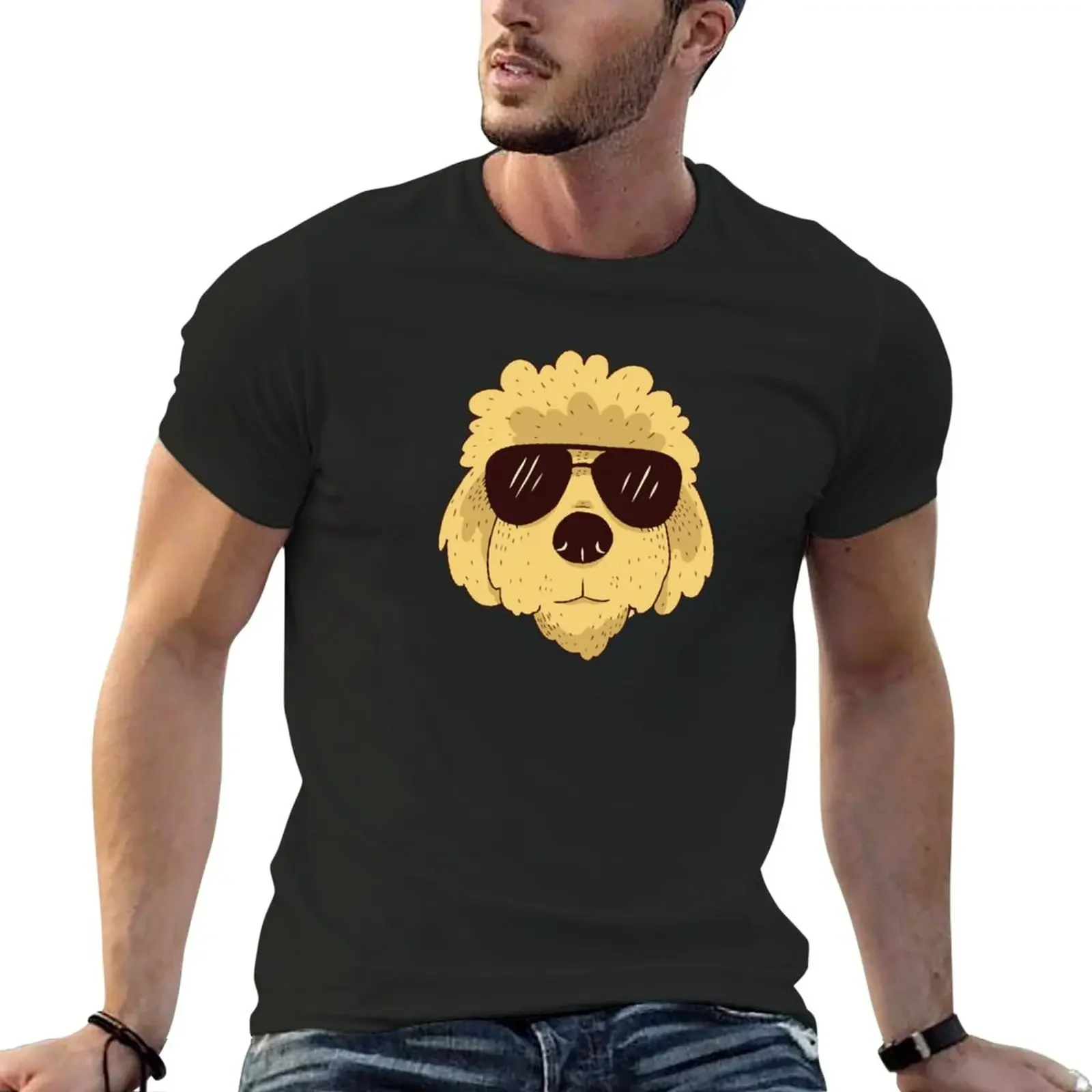 

golden doodle T-Shirt animal prinfor boys quick drying men clothing