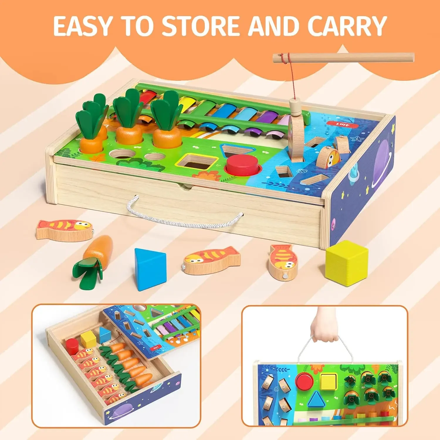 Jouets éducatifs en bois Montessori pour tout-petits, pour bébés garçons et filles