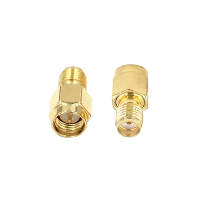10pcs SMA Male To SMA Female RF Coaxial Connector Brass Adapter for Wifi Antenna Cable