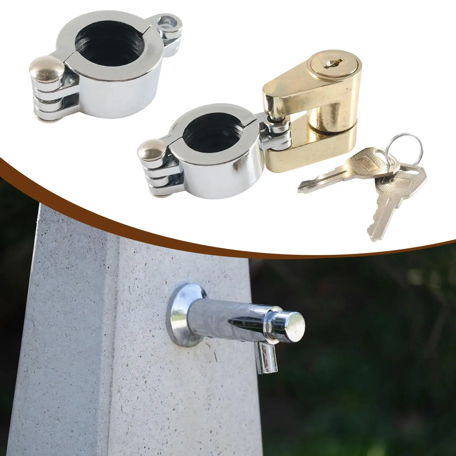 Outdoor Faucet Lock Cover Patio Backyard Garden Lawn Water Spigot Protection