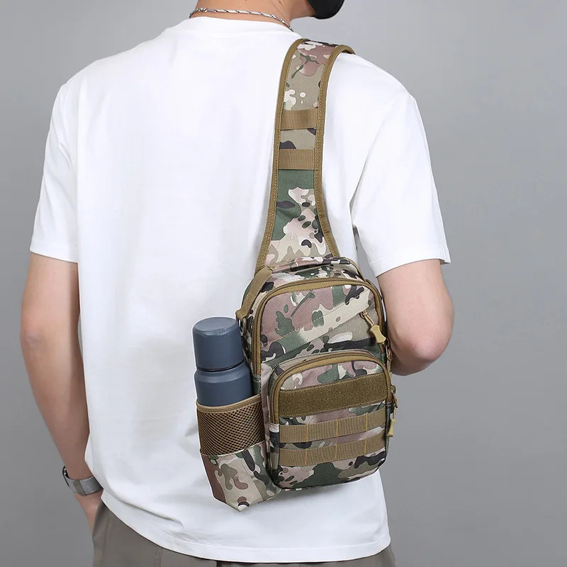 

Small Crossbody Bag for Travel Cycling Motorcycle Bike Riding, Men Women Multi-purpose Chest Pack Bag with USB Port