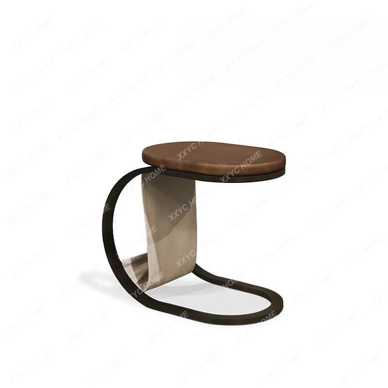 

Легкий роскошный минималистичный диван с краями, итальянский уголок для гостиной, креативный дизайнерский короткий стол из массива дерева, черный орех