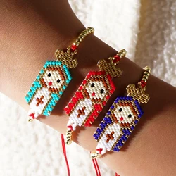 Go2goho Bohemian Woven Miyuki Beaded Bracelets For Women Lovely Little Girl Beads Chain Adjustable Jewelry Party Gifts 2024 New