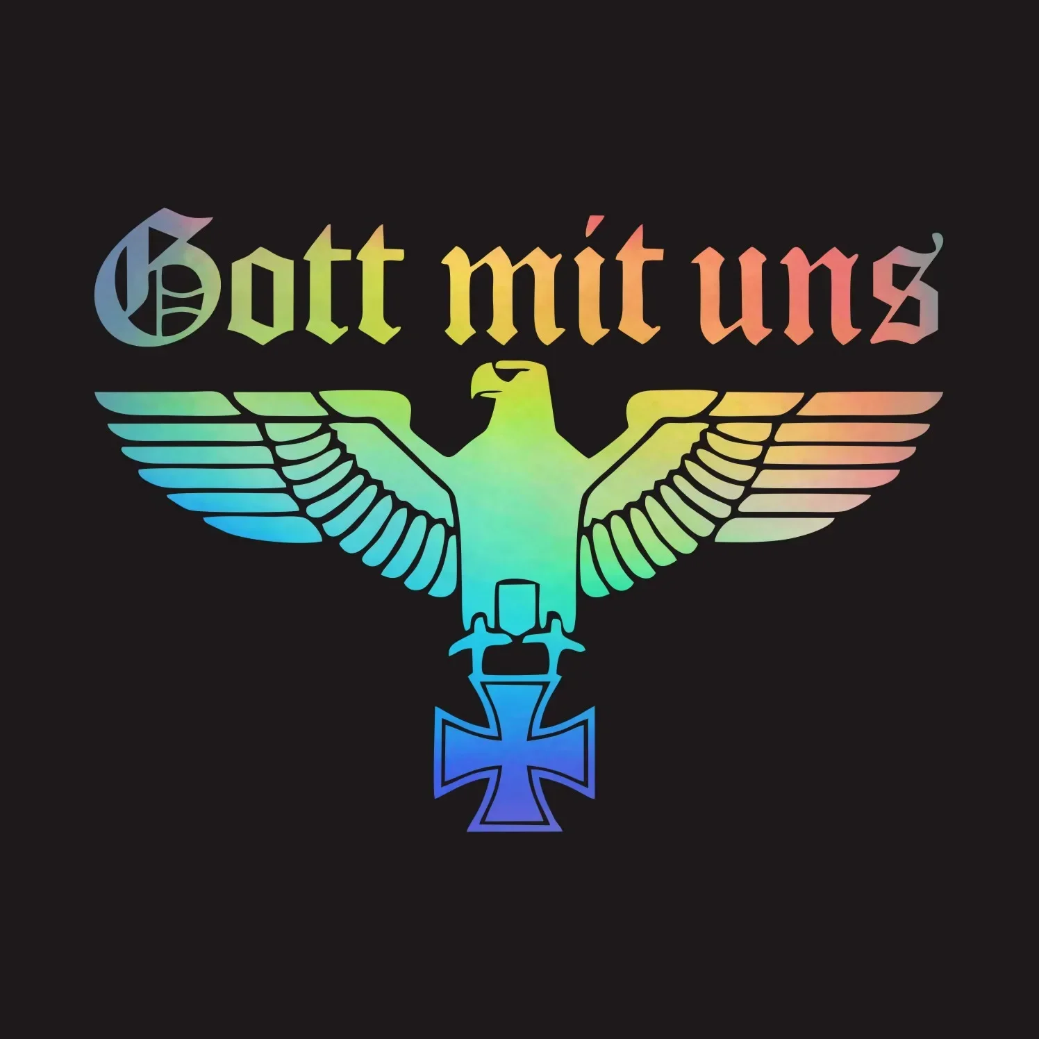 Car Decal for Gott Mit Uneagle Vinyl Decal Motorcycle Accessories Decal Exterior Decoration Decal, 16cm