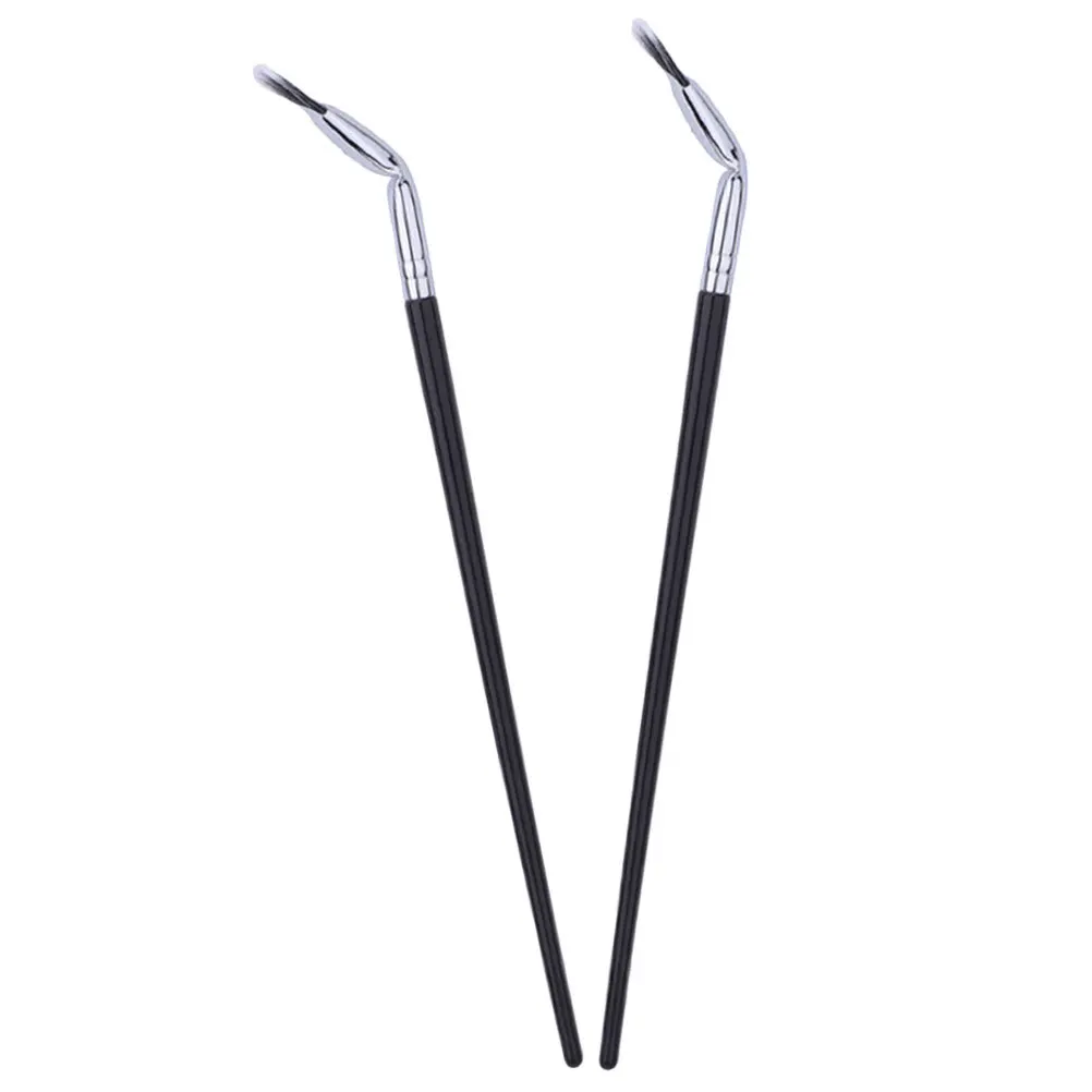2Pcs Fan Eyelash Brushes Curved Lower Eyelash Makeup Tools Portable Travel Eyebrow Applicators Professional Makeup Supplies