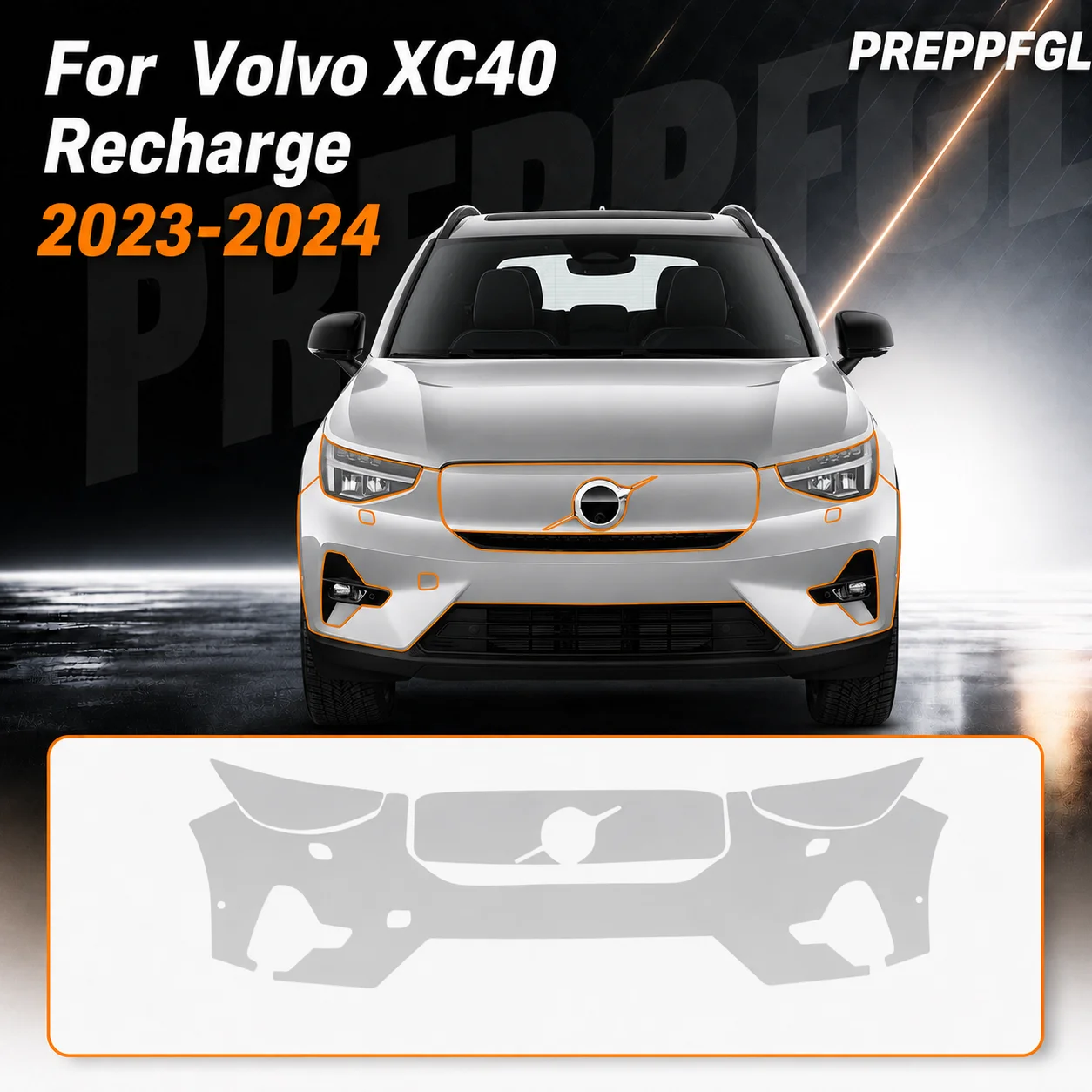 9Mil Pre-cut PPF For Volvo XC40 Recharge 2023-2024 TPU Bumper Paint Protection Film Scratch-Resistant Transparent Shield