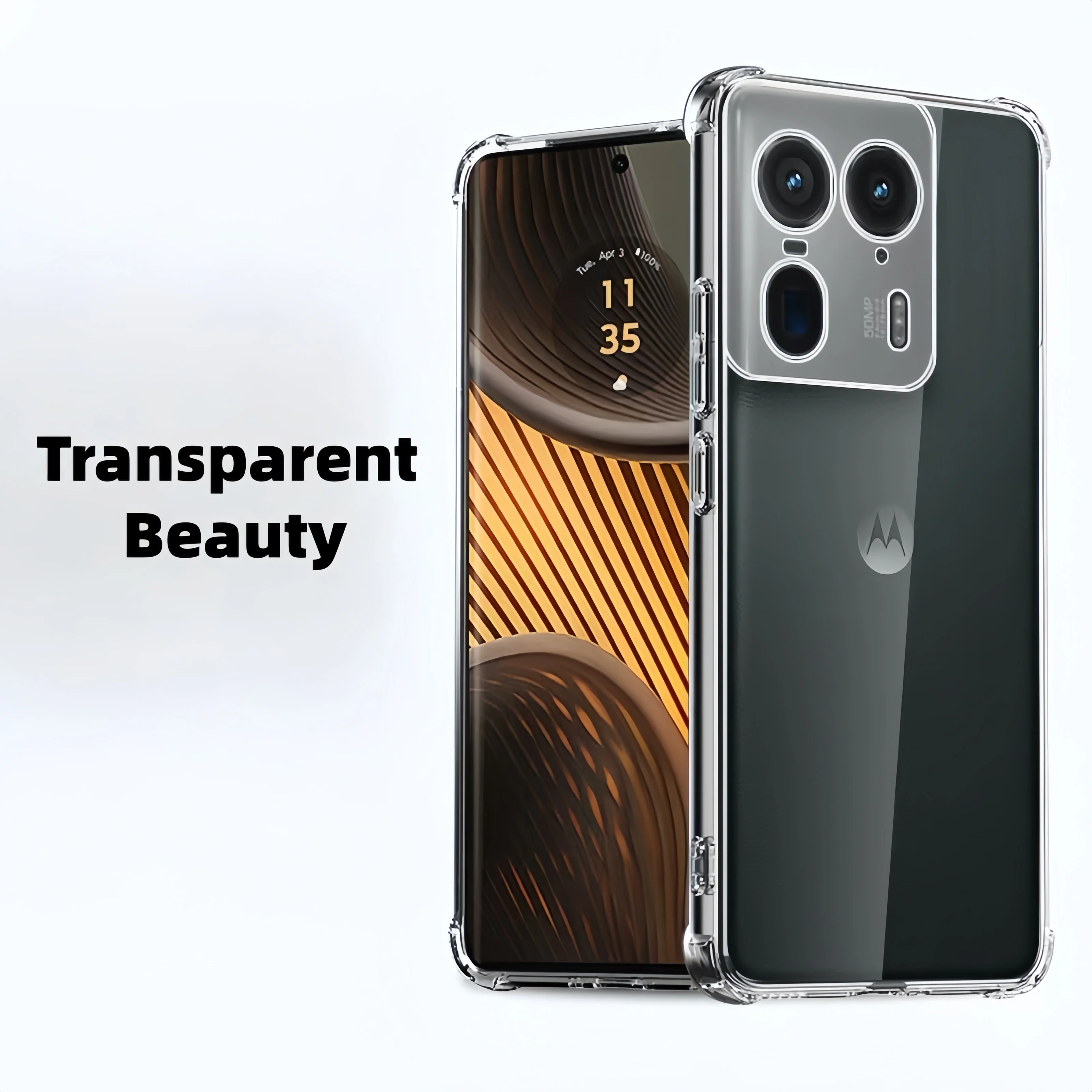 Transparente TPU Stoßfeste Schutzhülle für Moto Edge50 Ultra Pro Fusion Neo/G86/G85/G84/G56/G55/G35 - Durchsichtig