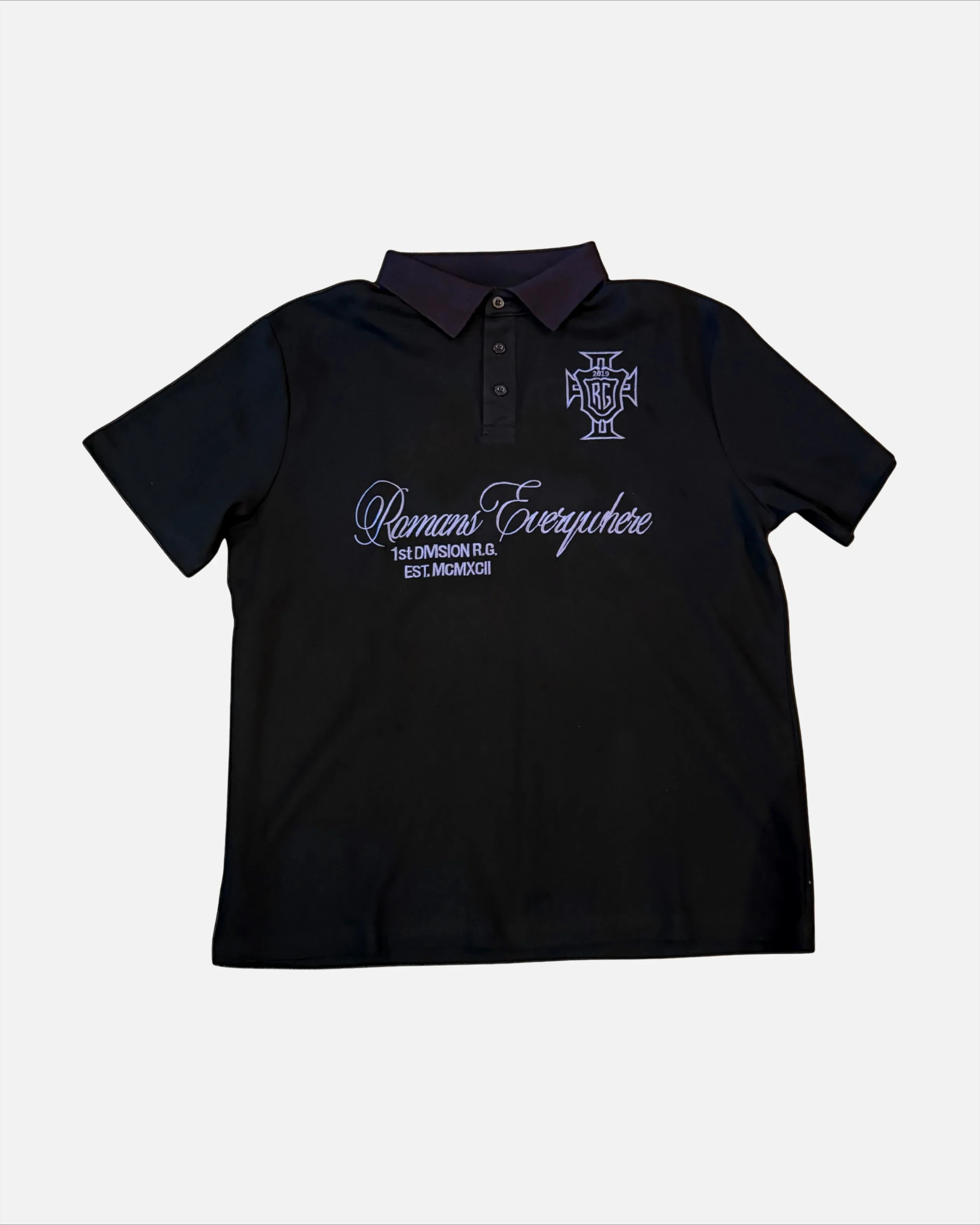 Y2k Men Casual Embroidery Graphic Street Print Short Sleeve Polo America Retro Street  Hip-hop Style Men