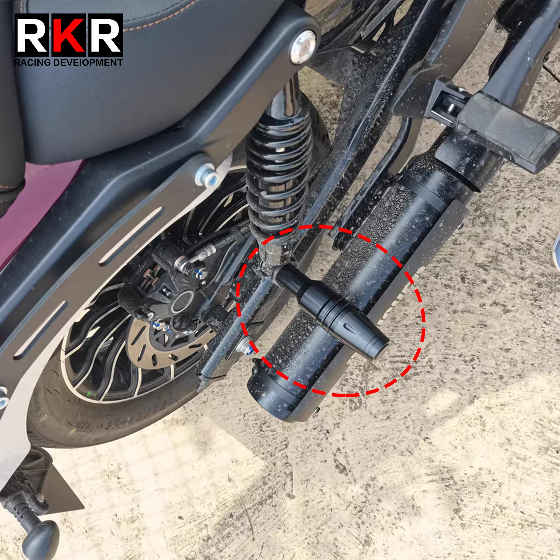 

Motorcycle Exhaust Sliders Crash Protector CNC Falling Protection Pad Motorbike Accessories for BENDA BD300 ROCK300 Rock 250 300