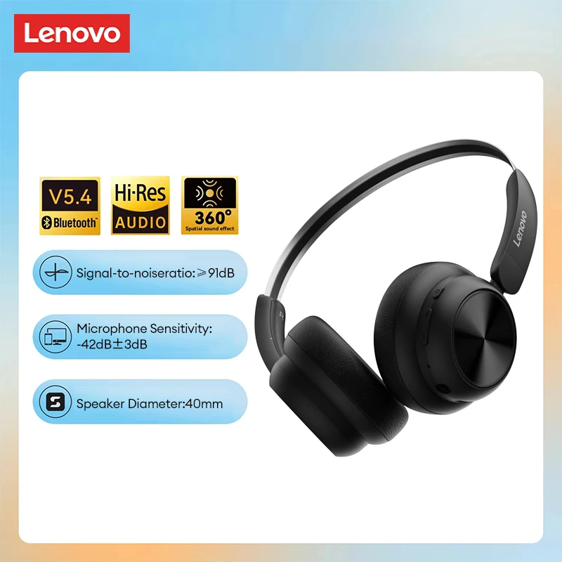 Choice New Lenovo Th66 Wireless Bluetooth 5.4 Headphones HD Lossless Sound Movie Mode Headset Trendy Accessories Earbuds