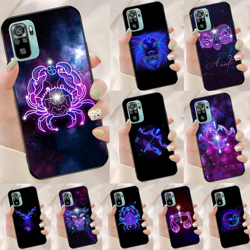 Zodiac Signs Case For Xiaomi Redmi Note 11 10 9 8 12 Pro Plus 9S 10S 11S 12S Cover For Redmi 12C 10 9 C