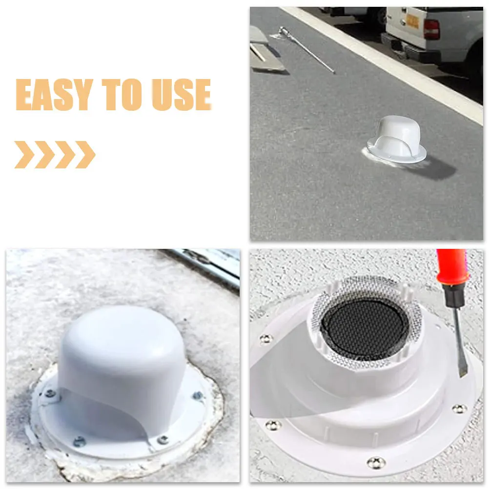 أغطية غطاء فتحة تهوية السقف Rv لأنبوب 2 بوصة أبيض متين مادة البولي ايثيلين سهلة التركيب فتحة تهوية سباكة Rv لتدفق الهواء الفعال #5