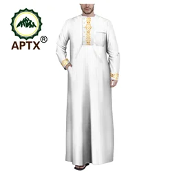 Muslim Jubba for Men Quality Thobe Tailor Made Single Breasted Loose Casual Style Long Robe for Event Wedding TA2014001