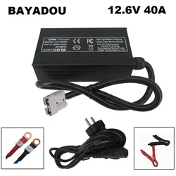 12.6V 40A Li-ion Fast Chargers For 3S 11.1V 10.8V 12 Volt Lithium Energy Storage RV UPS Solar Golf Cart Battery SB50 Connector