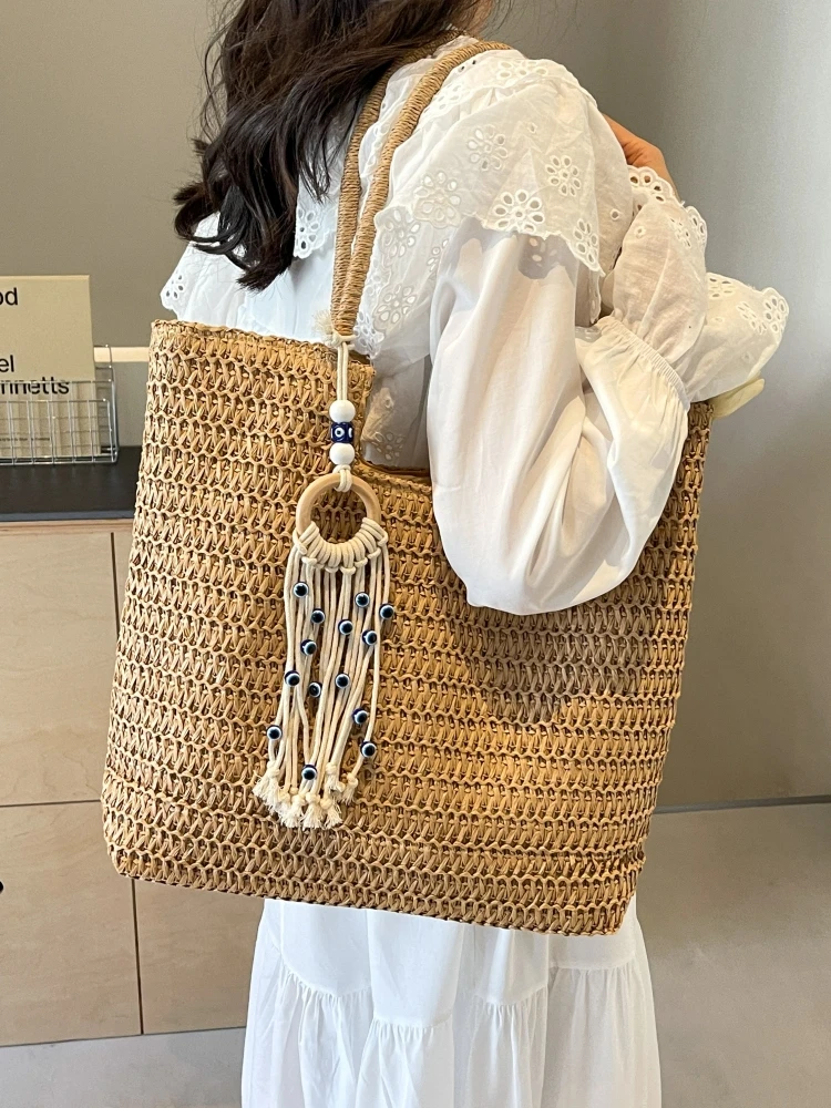 Bolsa de Praia Grande de Palha - Beach Bag Straw avaliação e preço