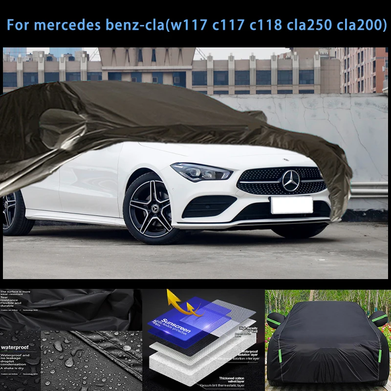 

For mercedes benz-cla Outdoor Protection Full Car Covers Snow Cover Sunshade Waterproof Dustproof Exterior Car accessories