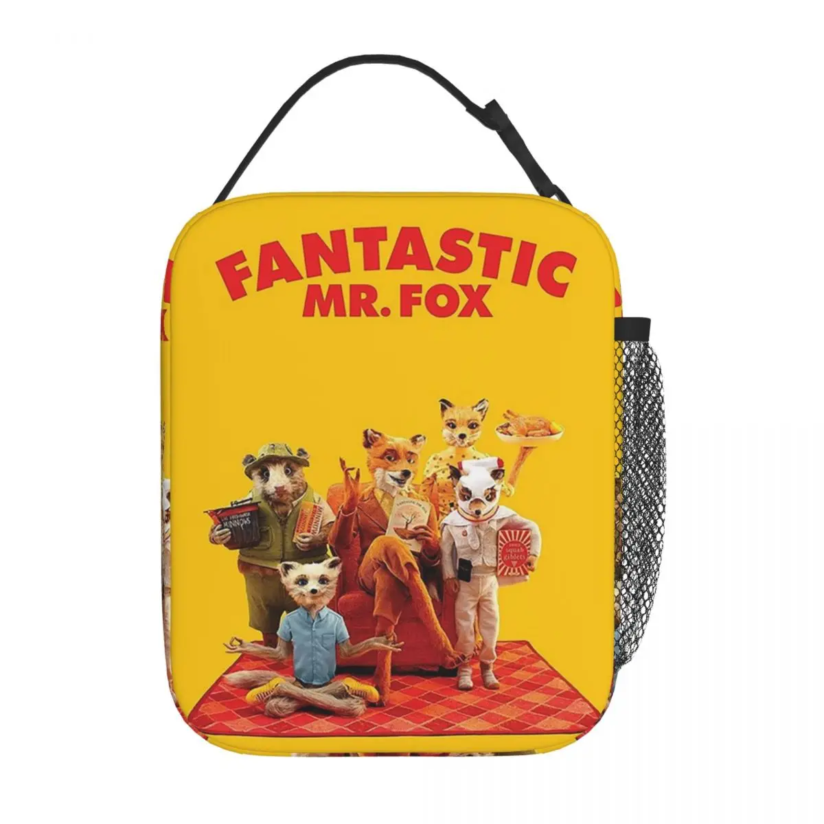 Fantastic Mr Fox Movie Poster Insulated Lunch Bag for Women Kids Leakproof Food Boxes Thermal Lunch Box Tote