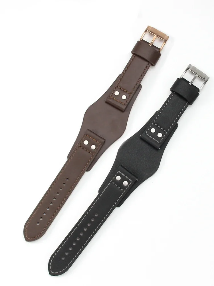 For Fossil Ch3051 Ch2564 Ch2565 Ch2891 Series Tray Genuine Leather Integrated Cowhide Waterproof Soft Comfortable 22mm Watchband