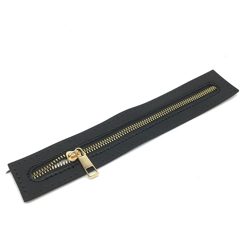 1Pcs/2Pcs PU Leather Zipper Replaceable for Crochet Bag Handbag Purse DIY Handmade Sewing Accessories Black White Brown Khaki