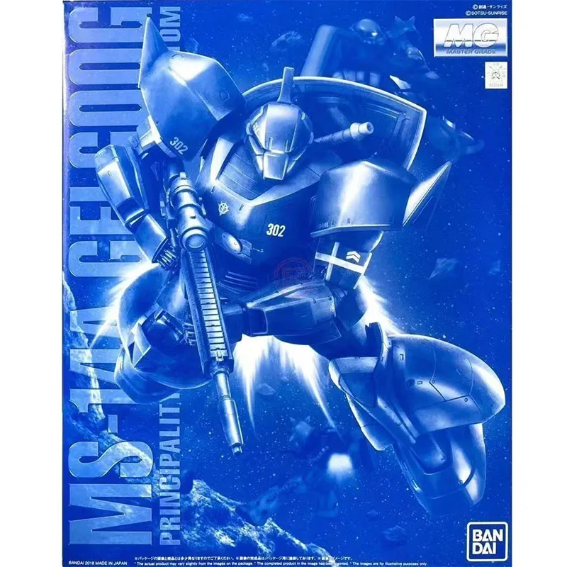 Bandai Original MG MS - 14A Gelgoog 1/100 figura de acción de Anime modelo de ensamblaje juguetes coleccionables adornos regalos para niños