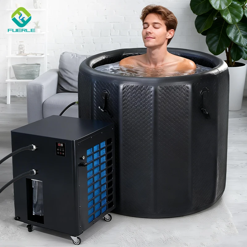 Fuerle 1.5hp Ice Bath Cold Plunge Chiller Water Cold Plunge Ice Bath Chiller Machine Recirculating Fitness Recovery Spa Tub