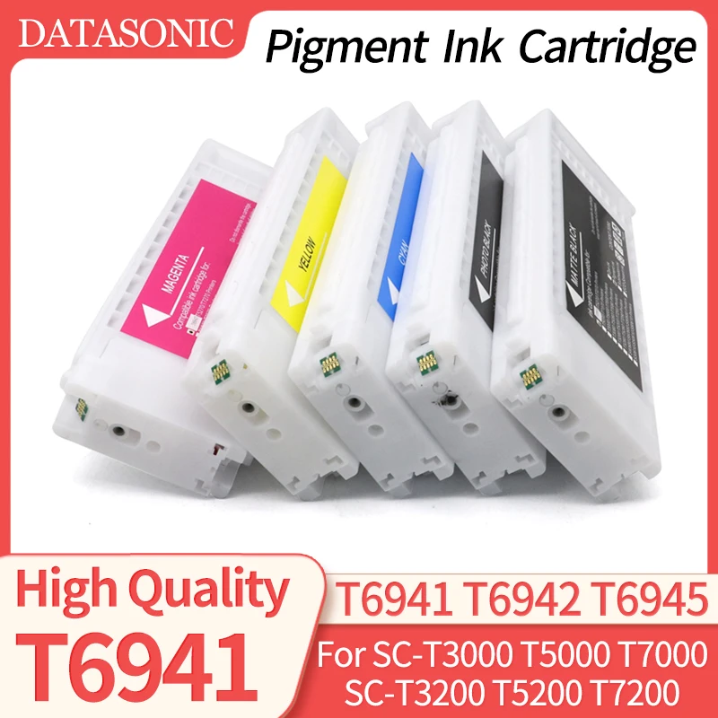 700ML Pigment Ink Cartridge T6941 Compatible For EPSON T3000 T5000 T7000 T3200 T5200 T7200 T3270 T5270 T7270 T3070 T5070 T7070