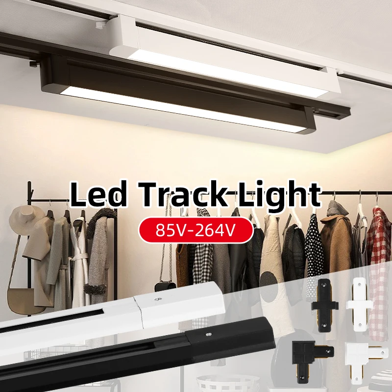 Led Track Light New Ceiling Flood Light Dimmable 3 Colors Track Lamp For Living Room Bedroom Rotated 180° Long Track Lighting