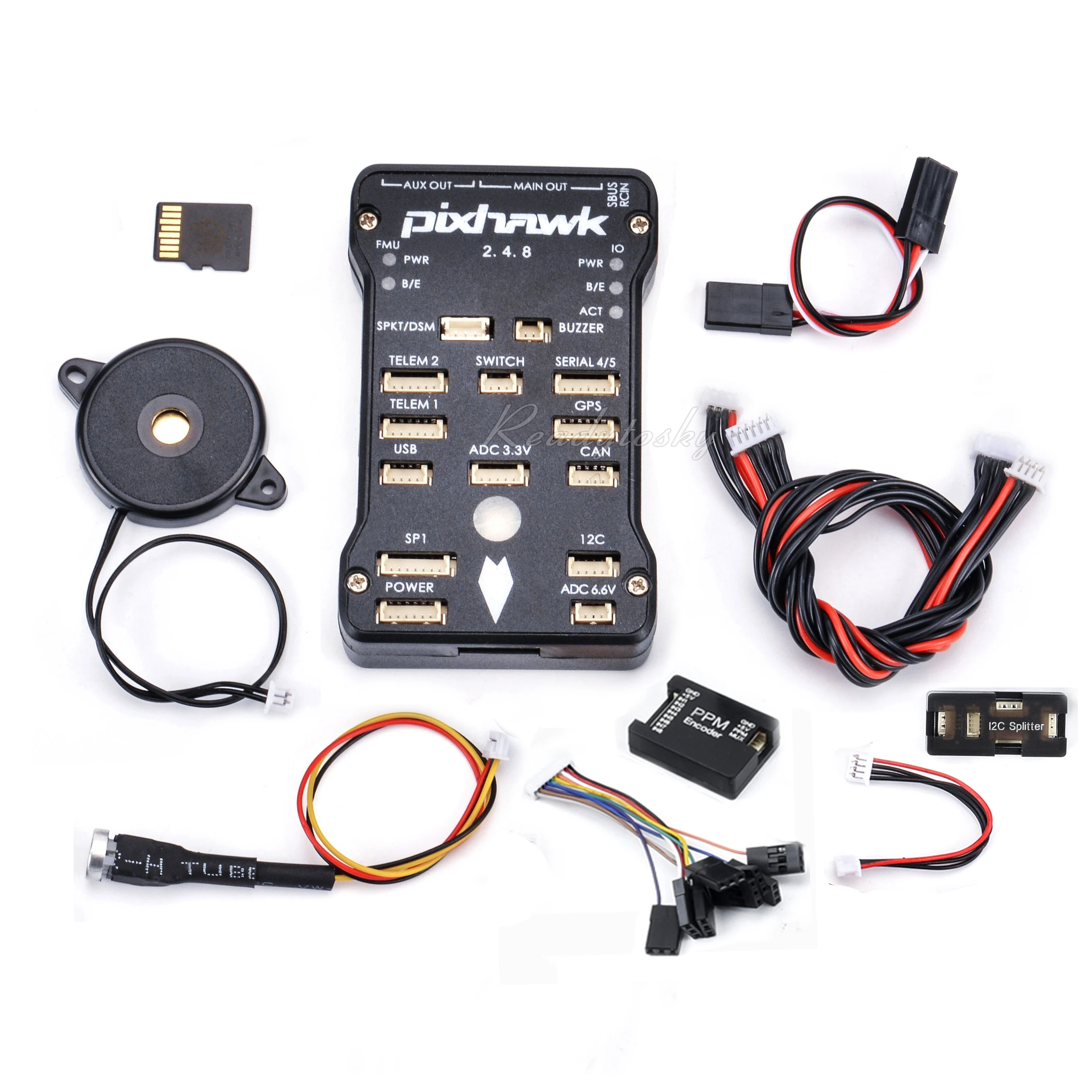 

Pixhawk 2.4.8 PX4 PIX 32 Bit Flight Controller Autopilot w/ 4G SD Safety Switch Buzzer & I2C & PPM for RC Quadcopter Ardupilot