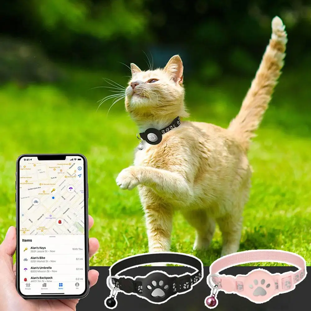 طوق GPS للقطط مع حزام عاكس، جهاز صغير لموقع الحيوانات الأليفة في الوقت الحقيقي، مكتشف مقاوم للماء ومضاد للفقدان للقطط الخارجية (iOS) #5