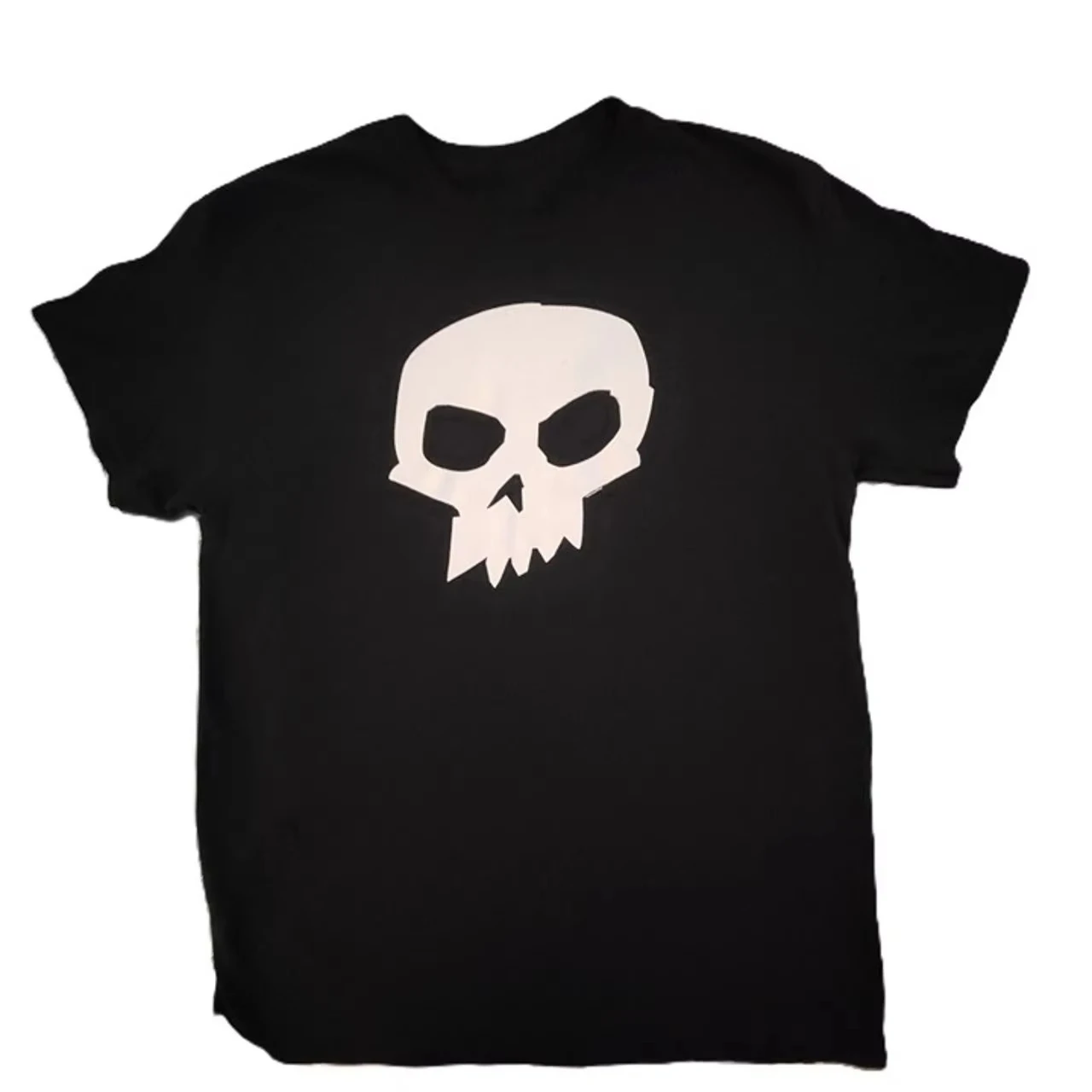 

Осенняя мужская и женская футболка из чистого хлопка с графическим принтом черепа и коротким рукавом, уличная модная трендовая одежда, зимняя внутренняя одежда